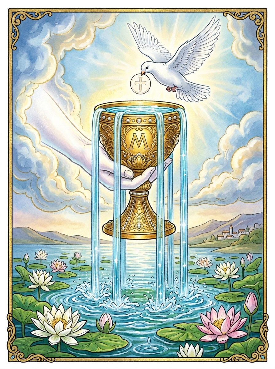 Ace of Cups: Emotional Renewal, Divine Flow, and the Receptive Heart
