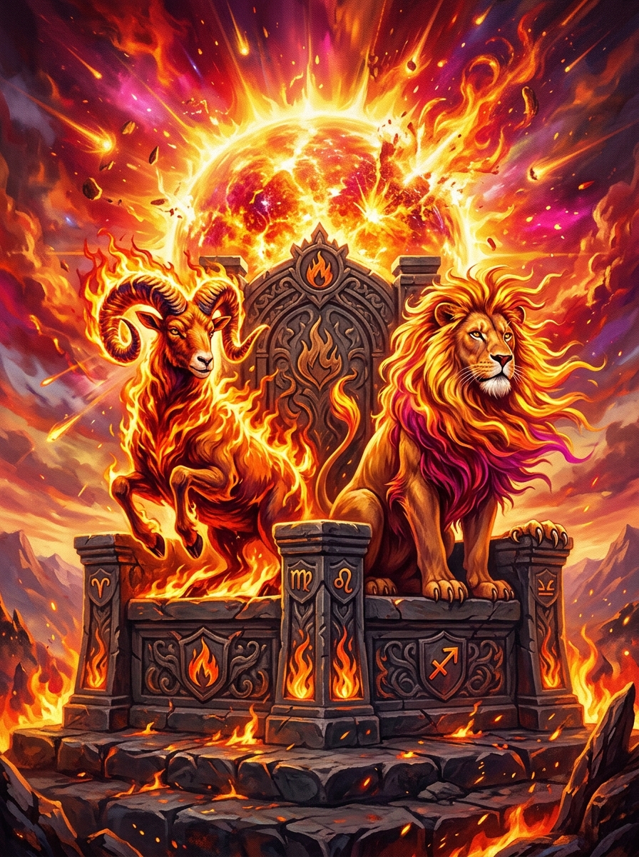 Aries and Leo Compatibility: Two Fires, One Sky
