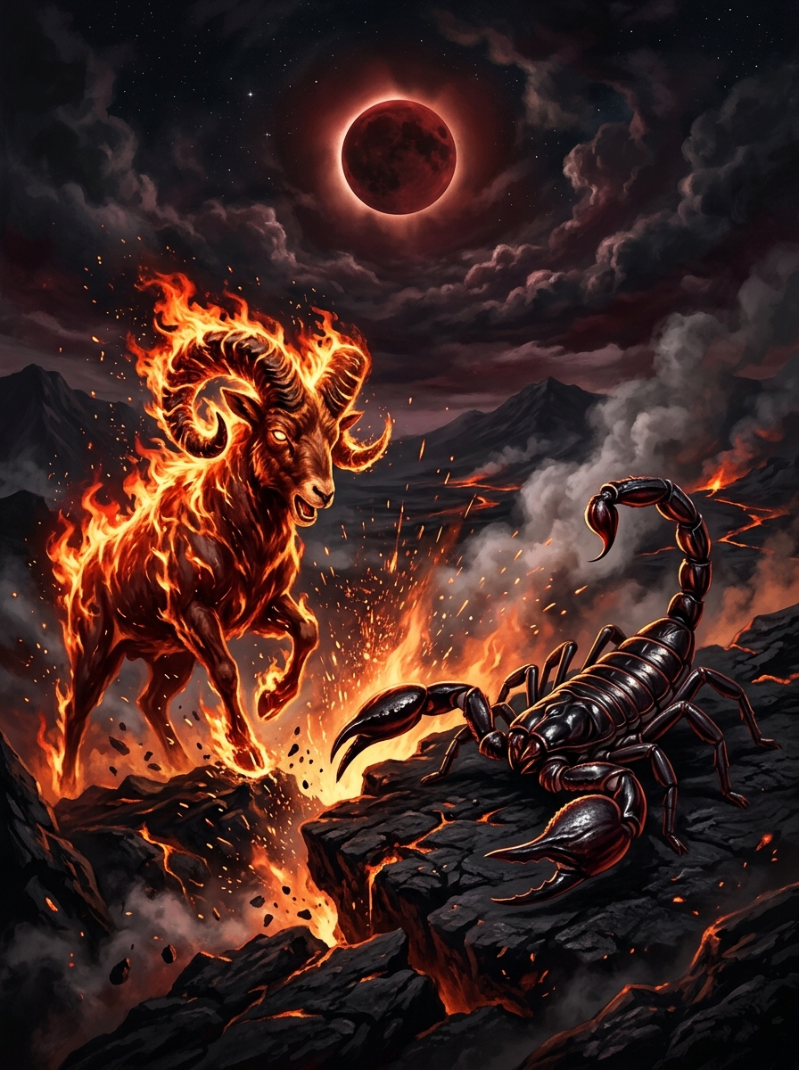 Aries and Scorpio Compatibility: Fire, Water, and the Martian Bond