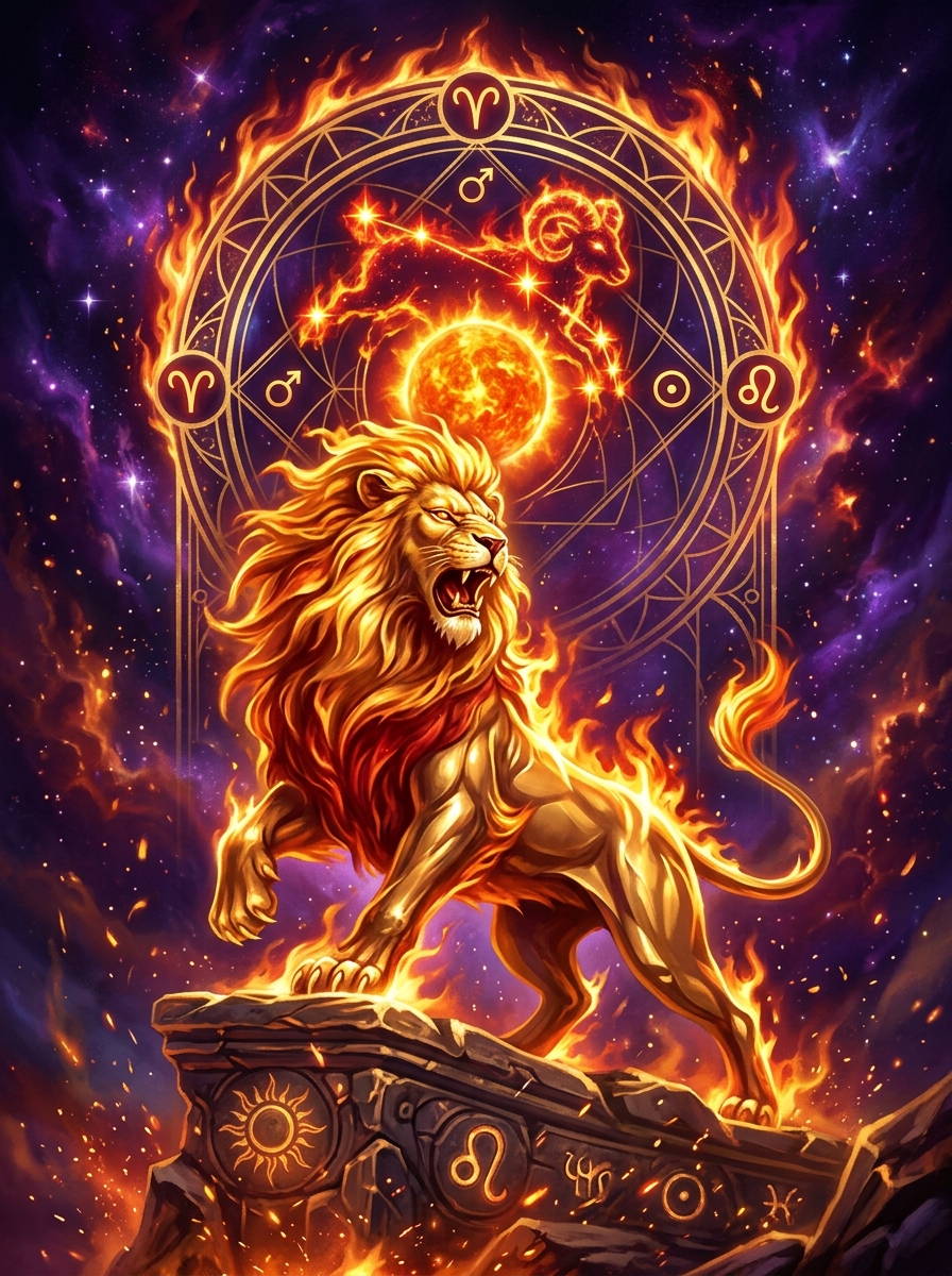 Aries Sun, Leo Rising: The Double-Fire Sovereign