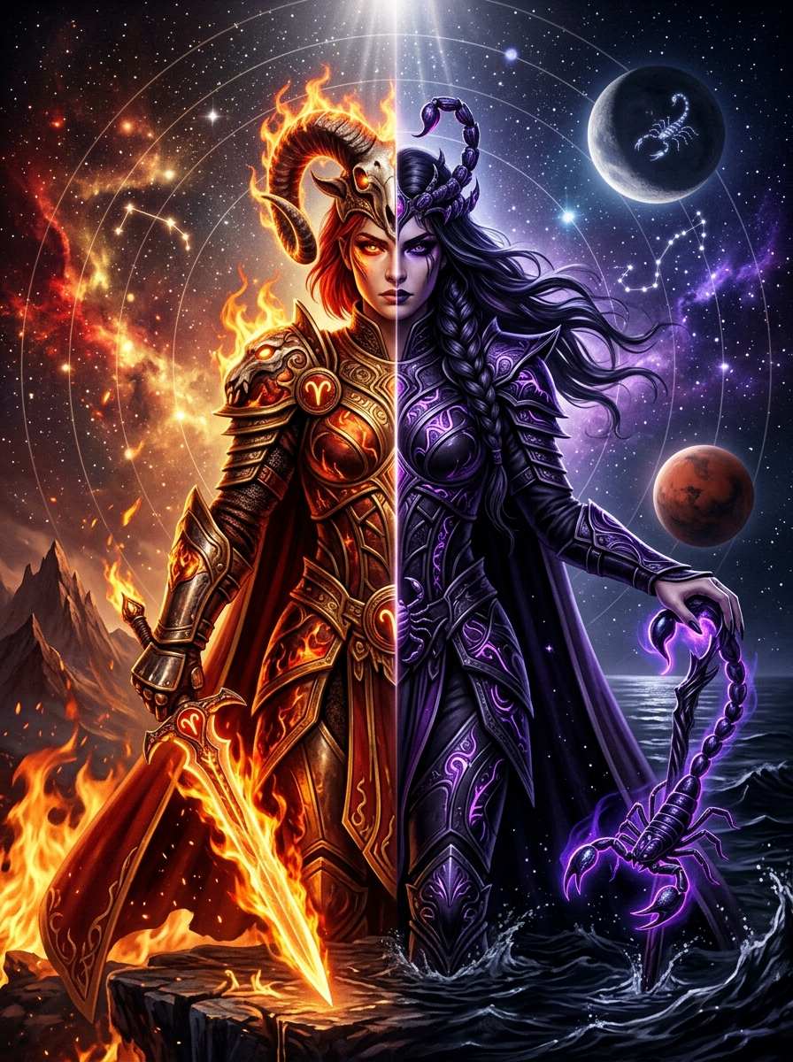 Aries Sun, Scorpio Moon: The Warrior With a Depth Charge