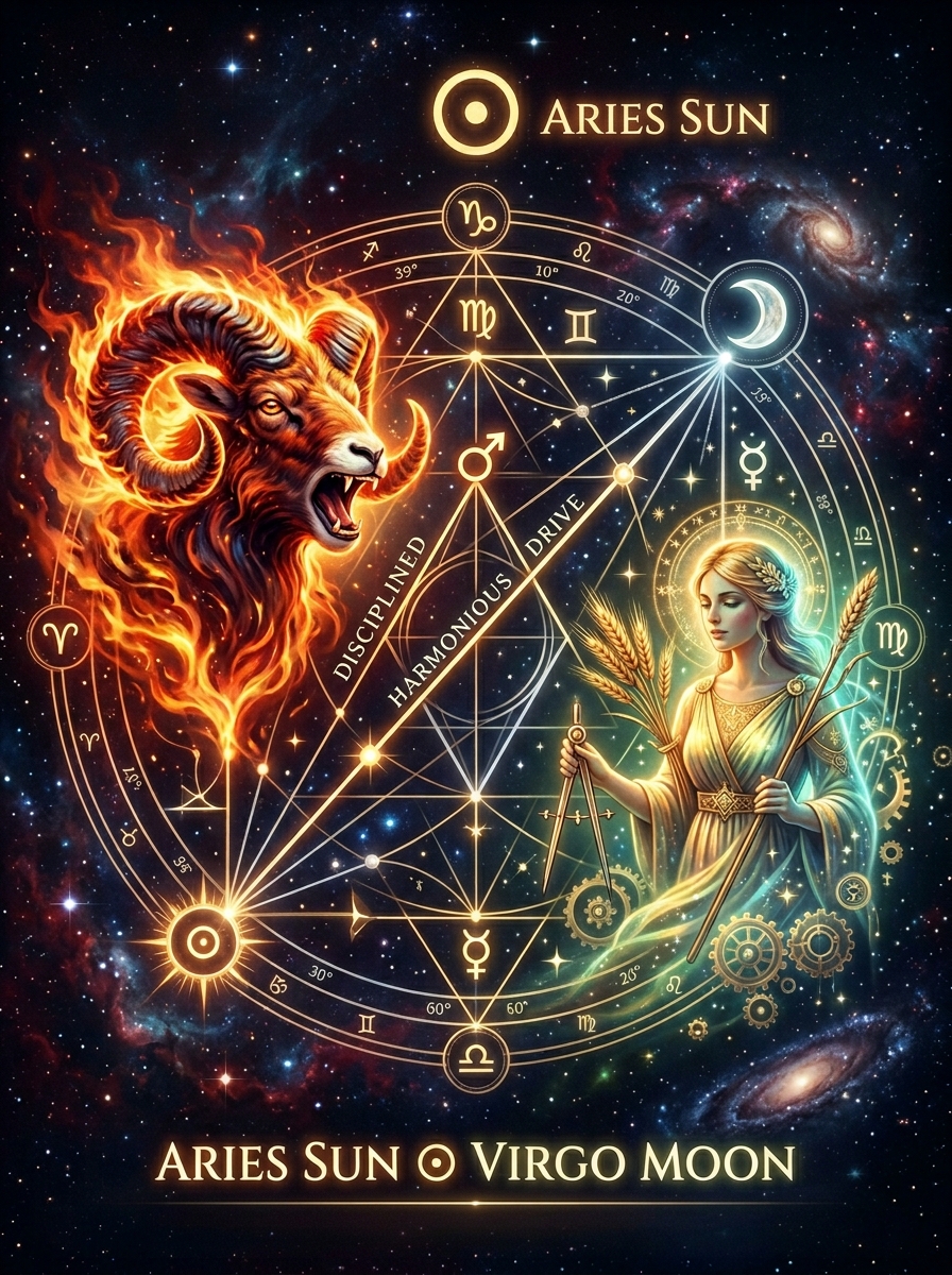 Aries Sun, Virgo Moon: The Methodical Pioneer