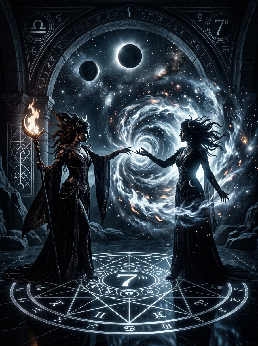 Black Moon Lilith in the 7th House: Sovereignty, Shadow, and the Storm Inside Every Partnership
