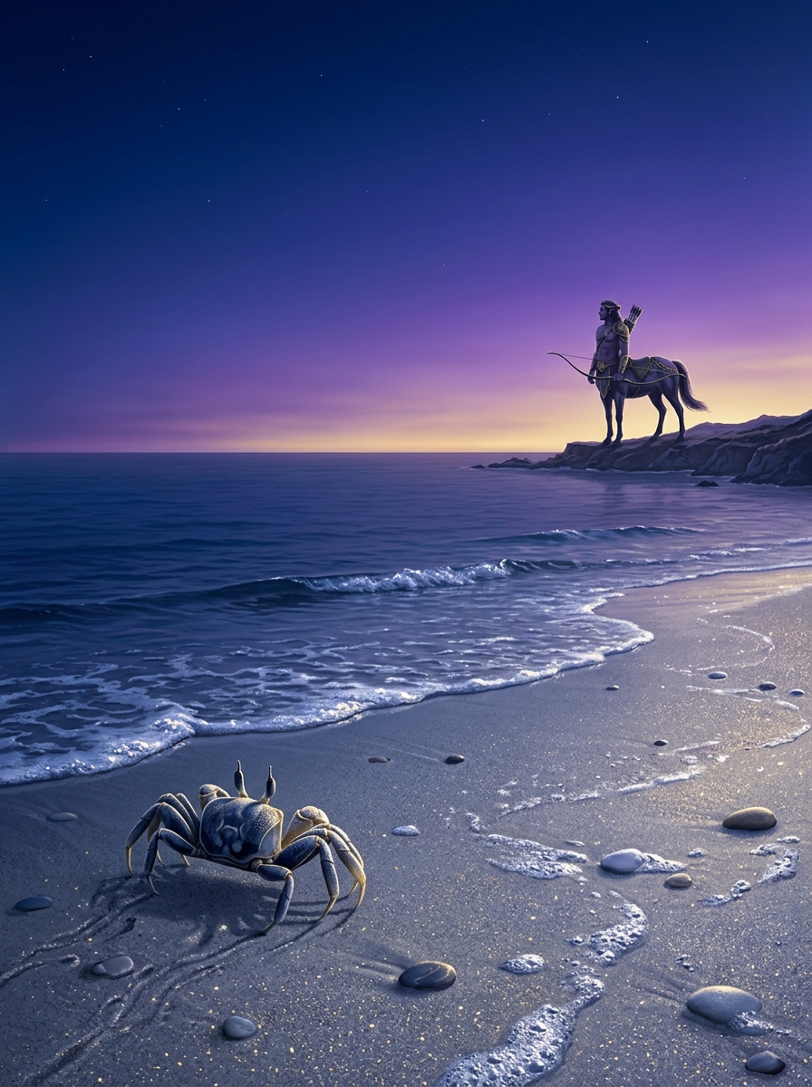 Cancer and Sagittarius Compatibility: The Nest and the Horizon