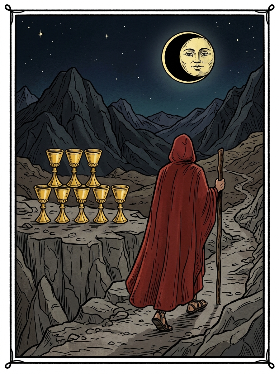 Eight of Cups Tarot Card Meaning