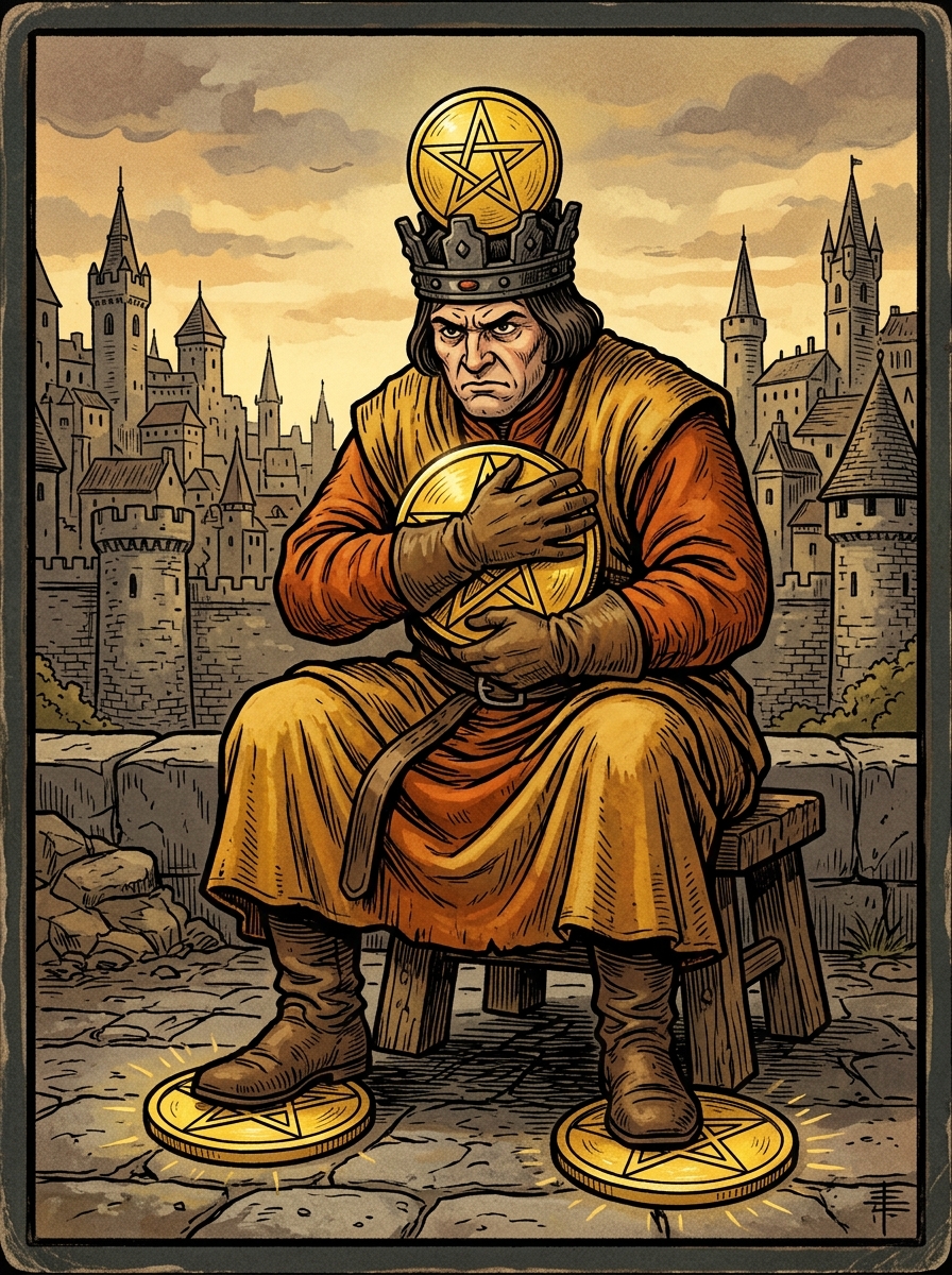 Four of Pentacles Tarot Card Meaning: Security, Control, and Letting Go
