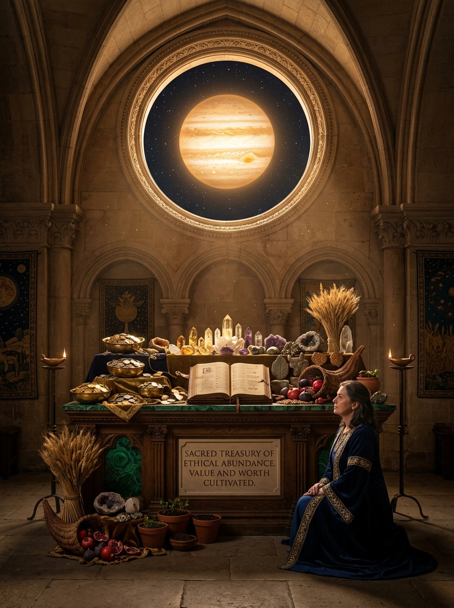Jupiter in the Second House: Abundance, Self-Worth, and the Art of Conscious Prosperity