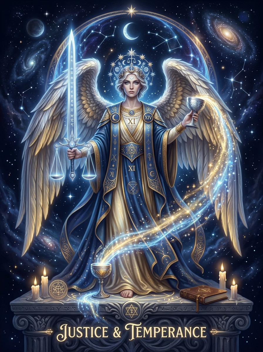 Justice and Temperance Tarot Combination: Truth Tempered into Wisdom