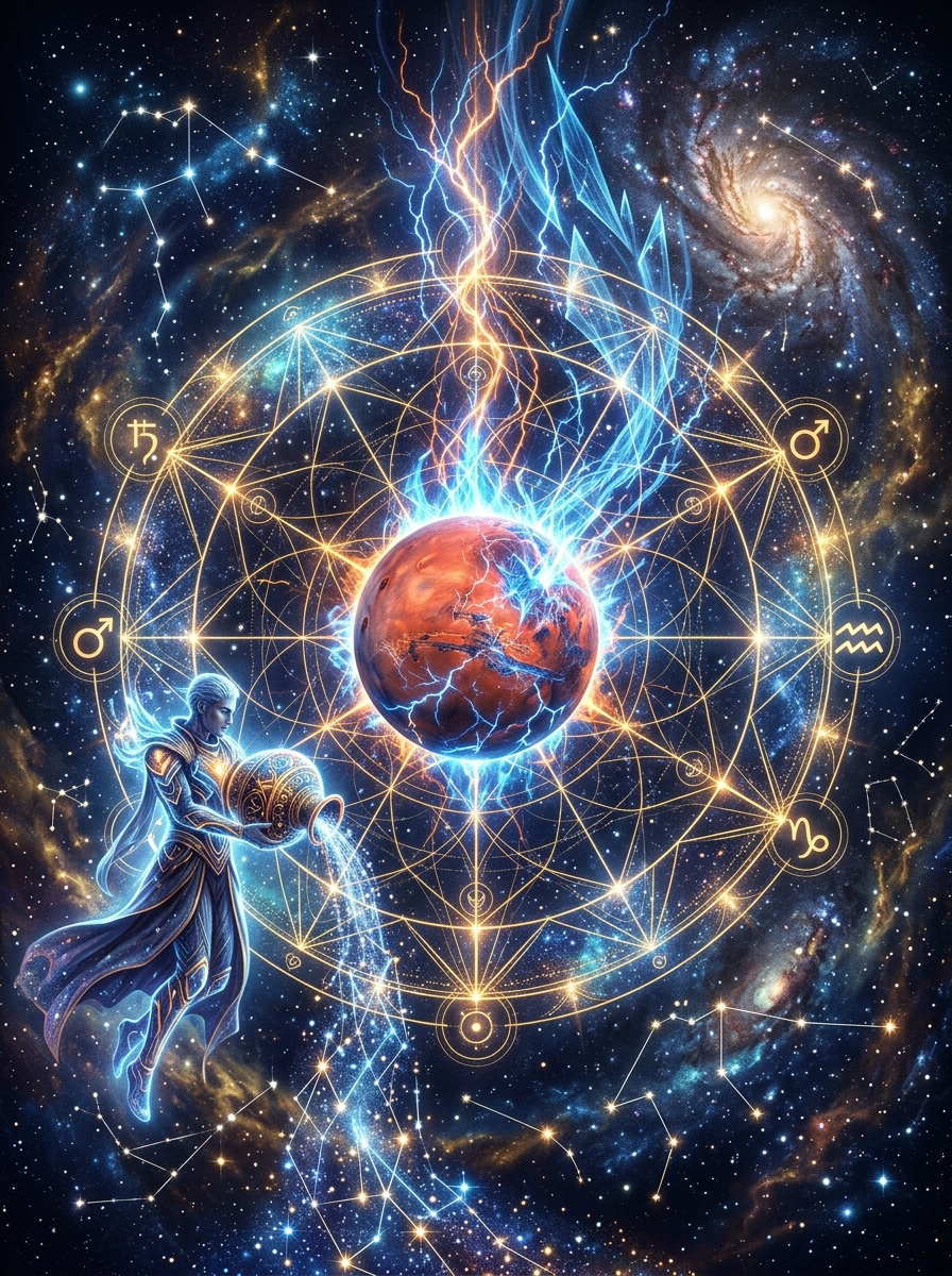 Mars in Aquarius: The Promethean Fire and the Alchemy of Fixed Air