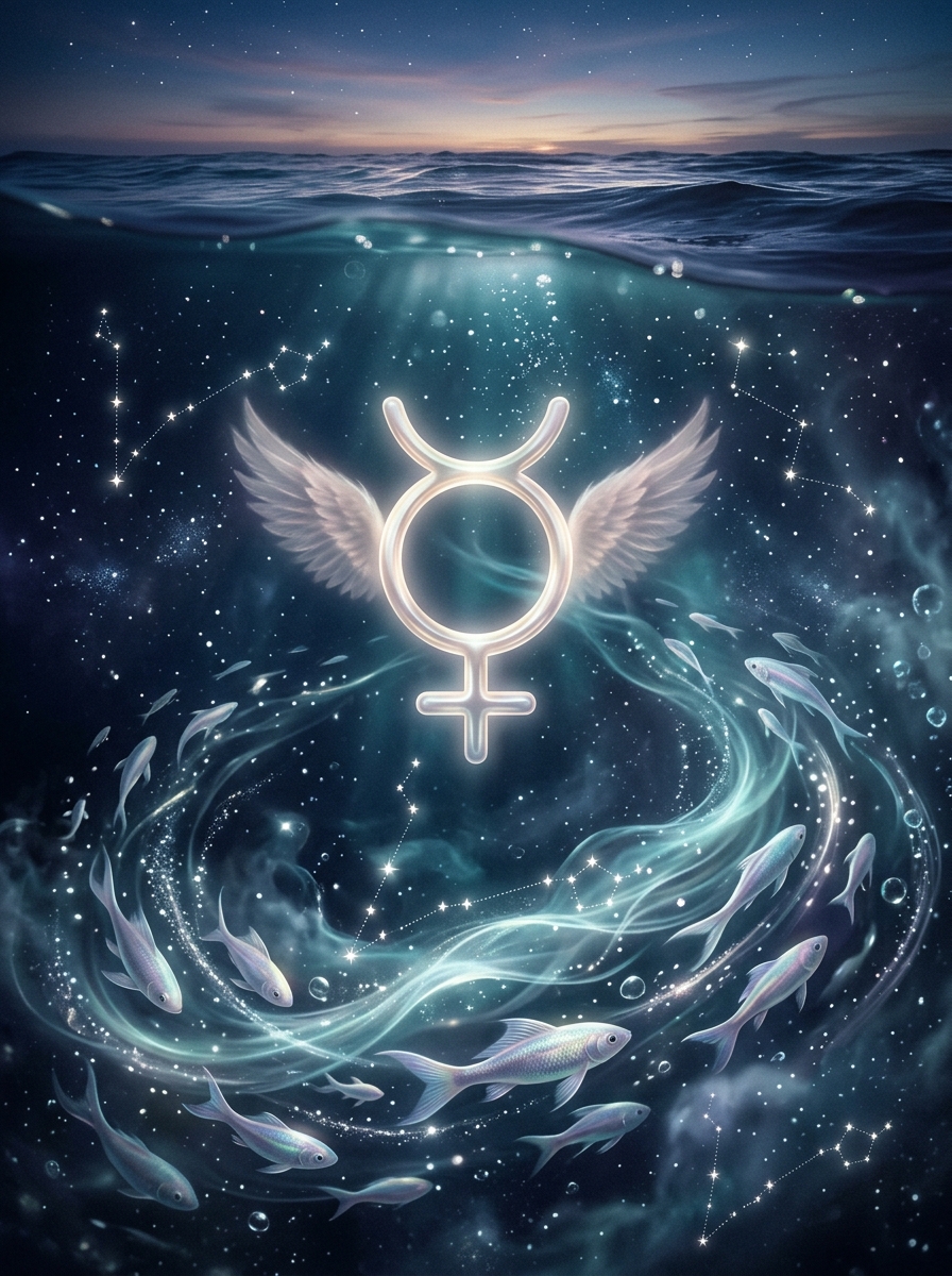 Mercury in Pisces: The Submerged Messenger and the Mind That Thinks in Waves