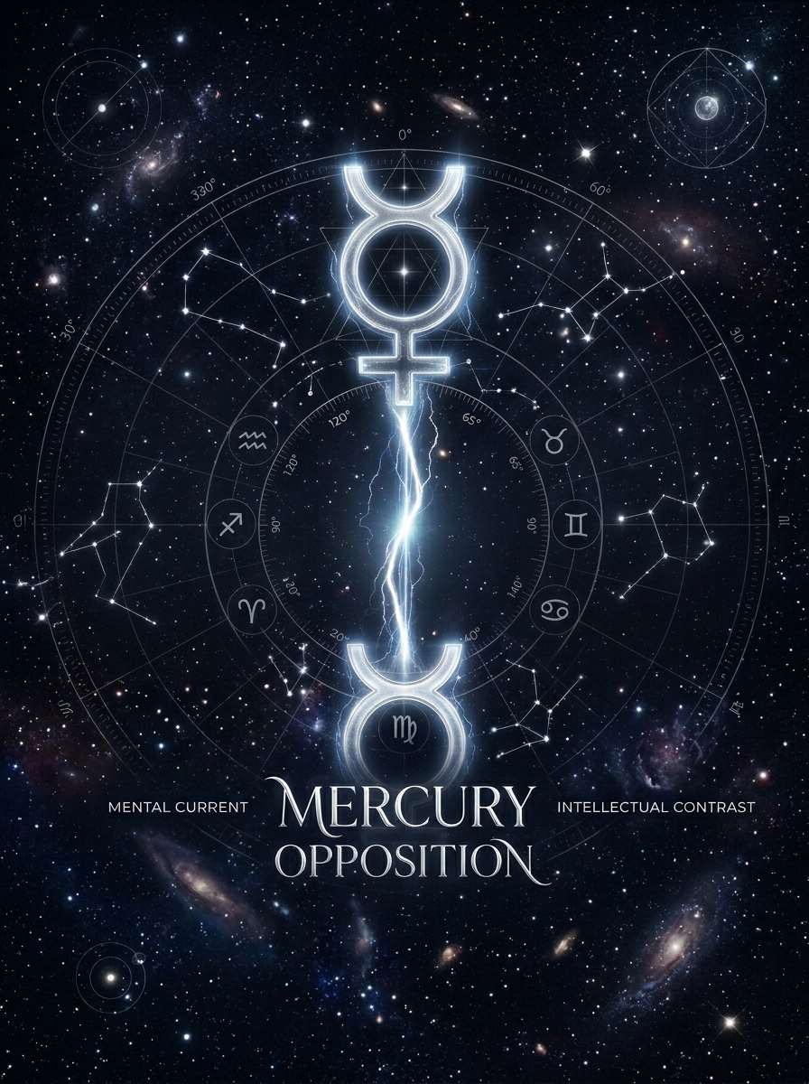 Mercury Opposite Mercury in Synastry: The Electric Rift of Two Minds