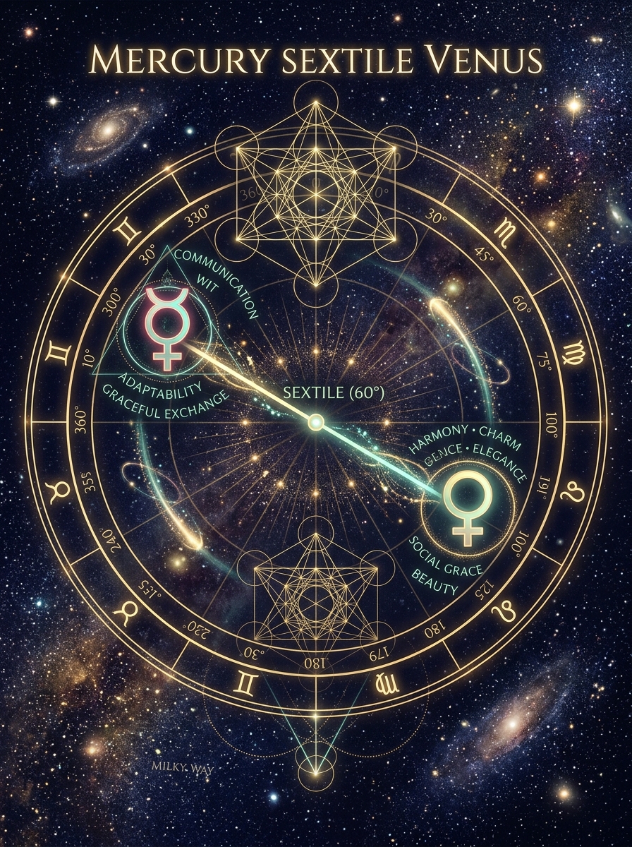 Mercury Sextile Venus: The Mind That Knows How to Charm