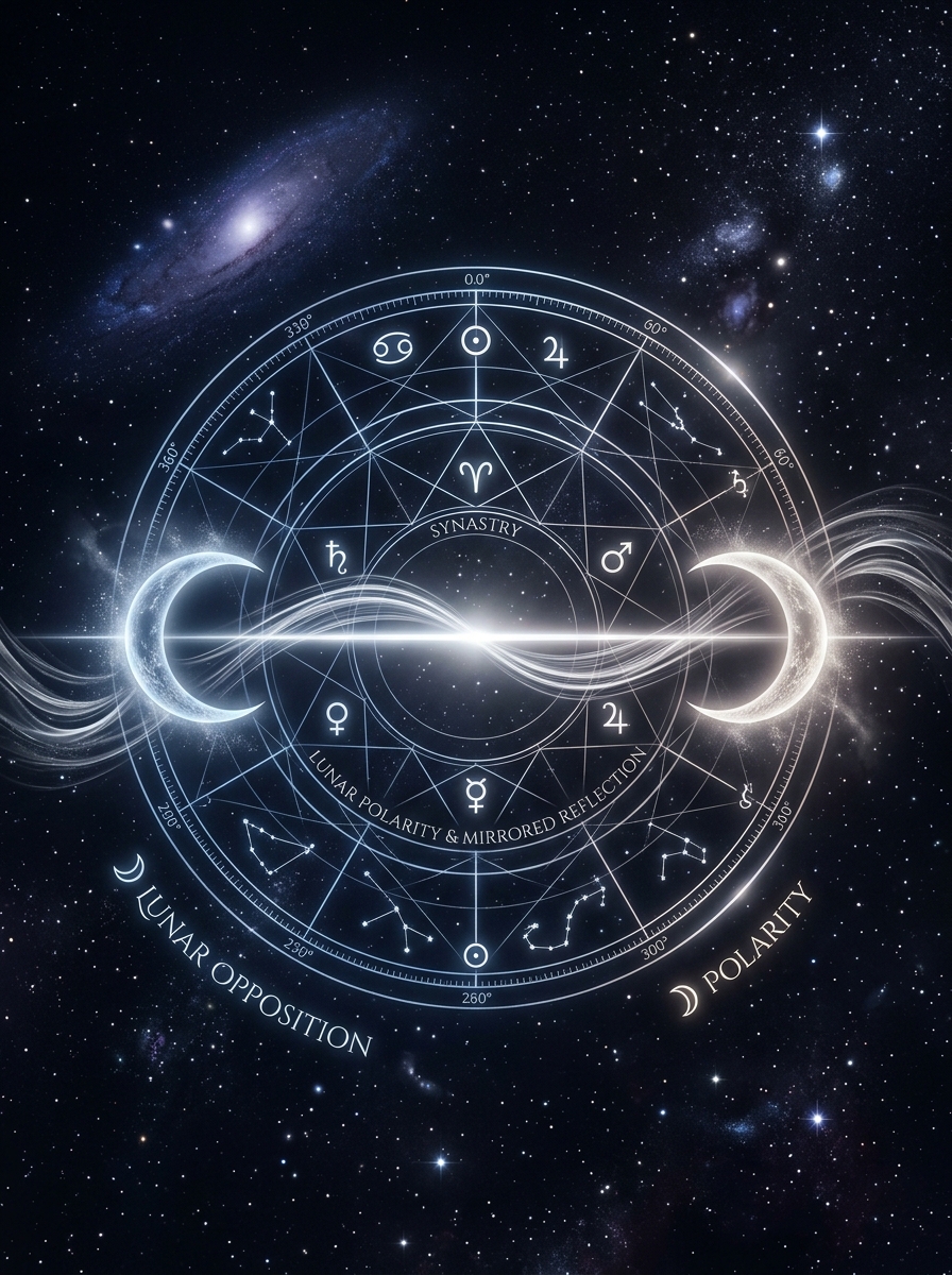 Moon Opposite Moon in Synastry: Desire, Distance, and Emotional Truth