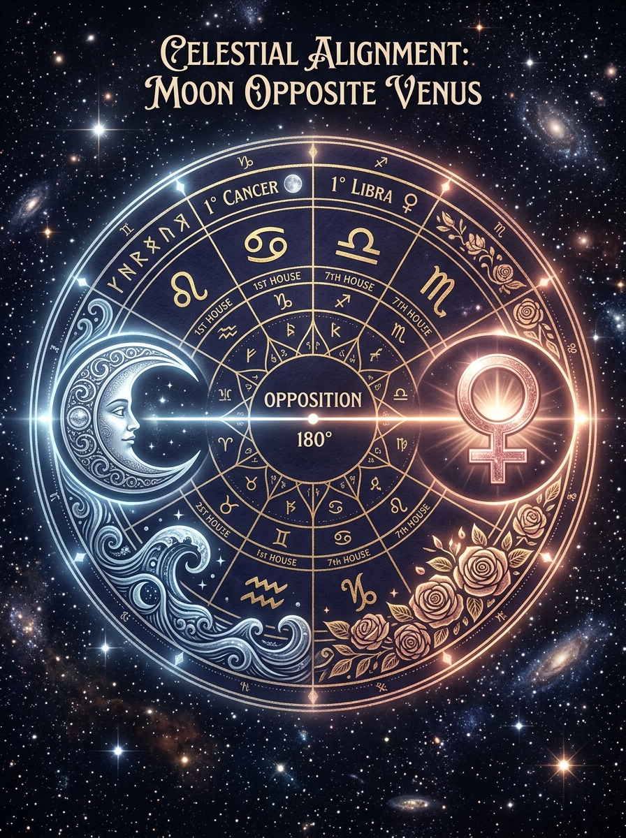Moon Opposite Venus in Synastry: The Beauty That Pulls and the Feeling That Pushes