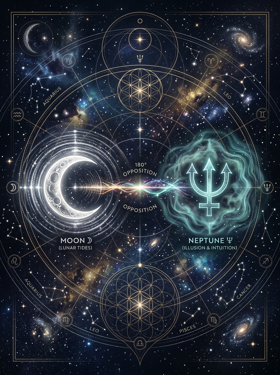 Moon Opposition Neptune: The Tender Instability of the Psychic Tide