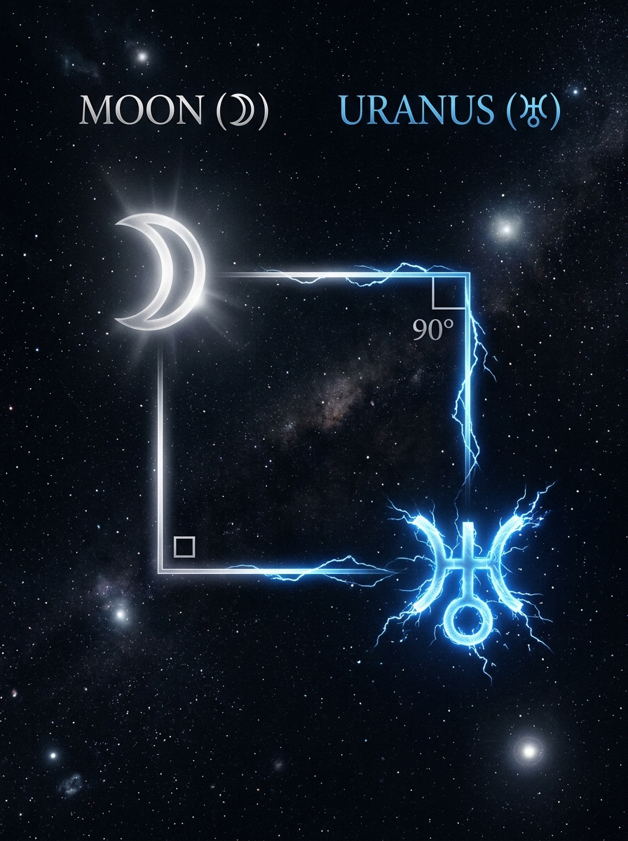 Moon Square Uranus: The Disrupted Heart and the Need to Break Free