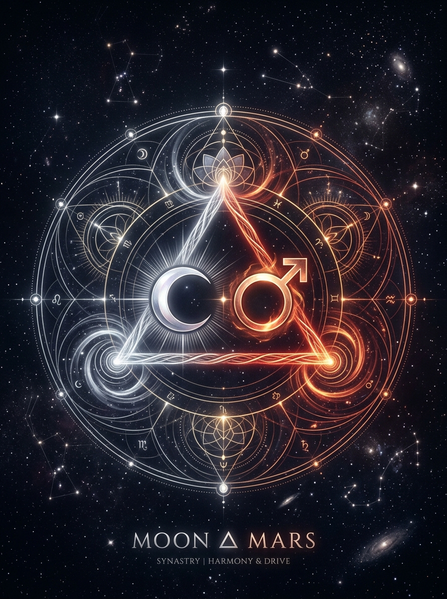 Moon Trine Mars Synastry: Desire, Protection, and Easy Emotional Heat