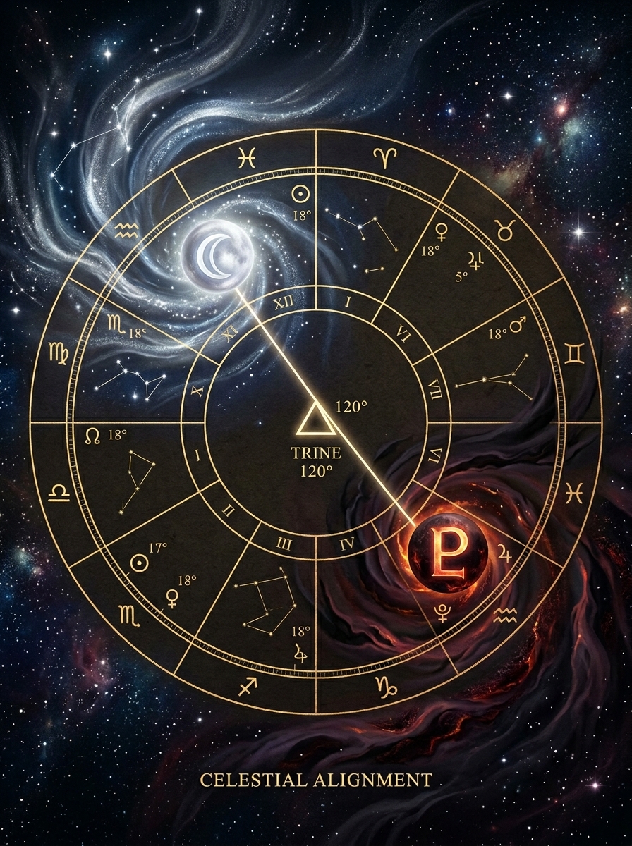 Moon Trine Pluto: Emotional Depth, Psychic Instinct, and Quiet Power