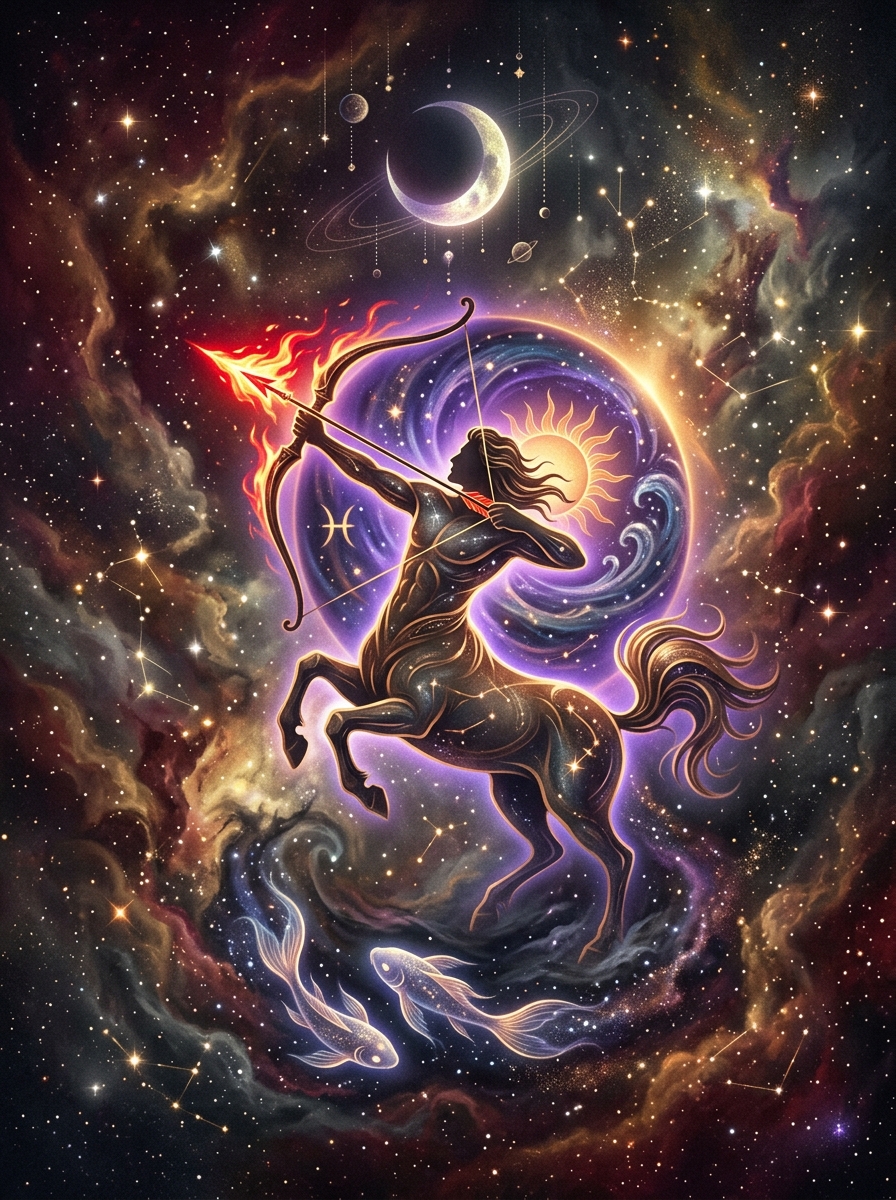 Pisces Sun, Sagittarius Rising: The Visionary Explorer