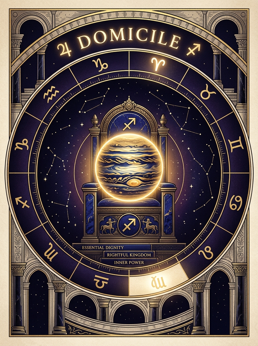 Planetary Domicile: The Astrology of Cosmic Sovereignty and Essential Dignity