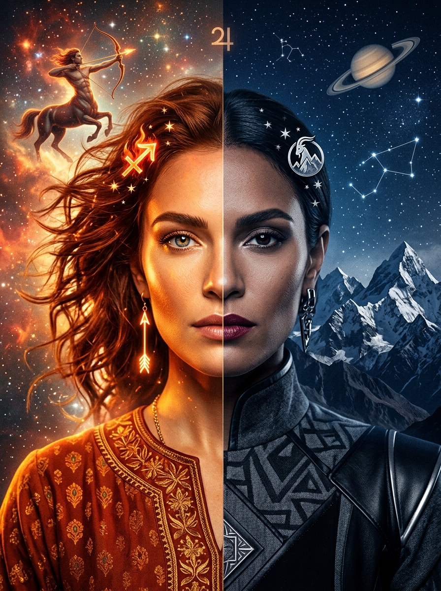 Sagittarius Moon, Capricorn Rising: The Archer Behind the Iron Door