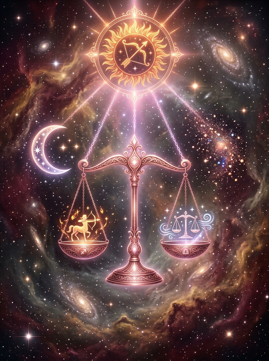 Sagittarius Sun, Libra Rising: The Harmonic Mediator