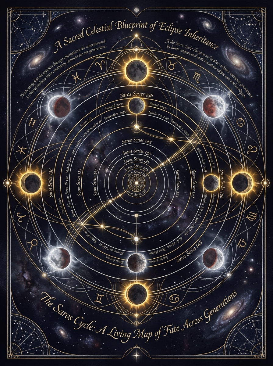 Saros Eclipse Families: Tracking the Mystical Blueprint of Biography