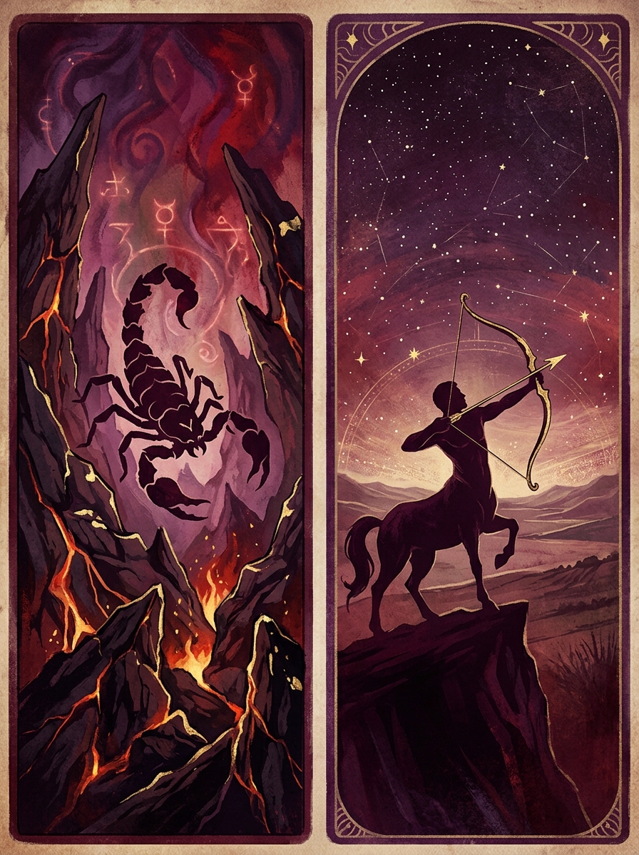 Scorpio and Sagittarius Compatibility: Where the Ocean Floor Meets the Open Sky