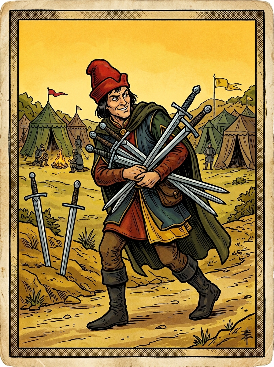 Seven of Swords: The Art of Cunning, the Weight of Deception
