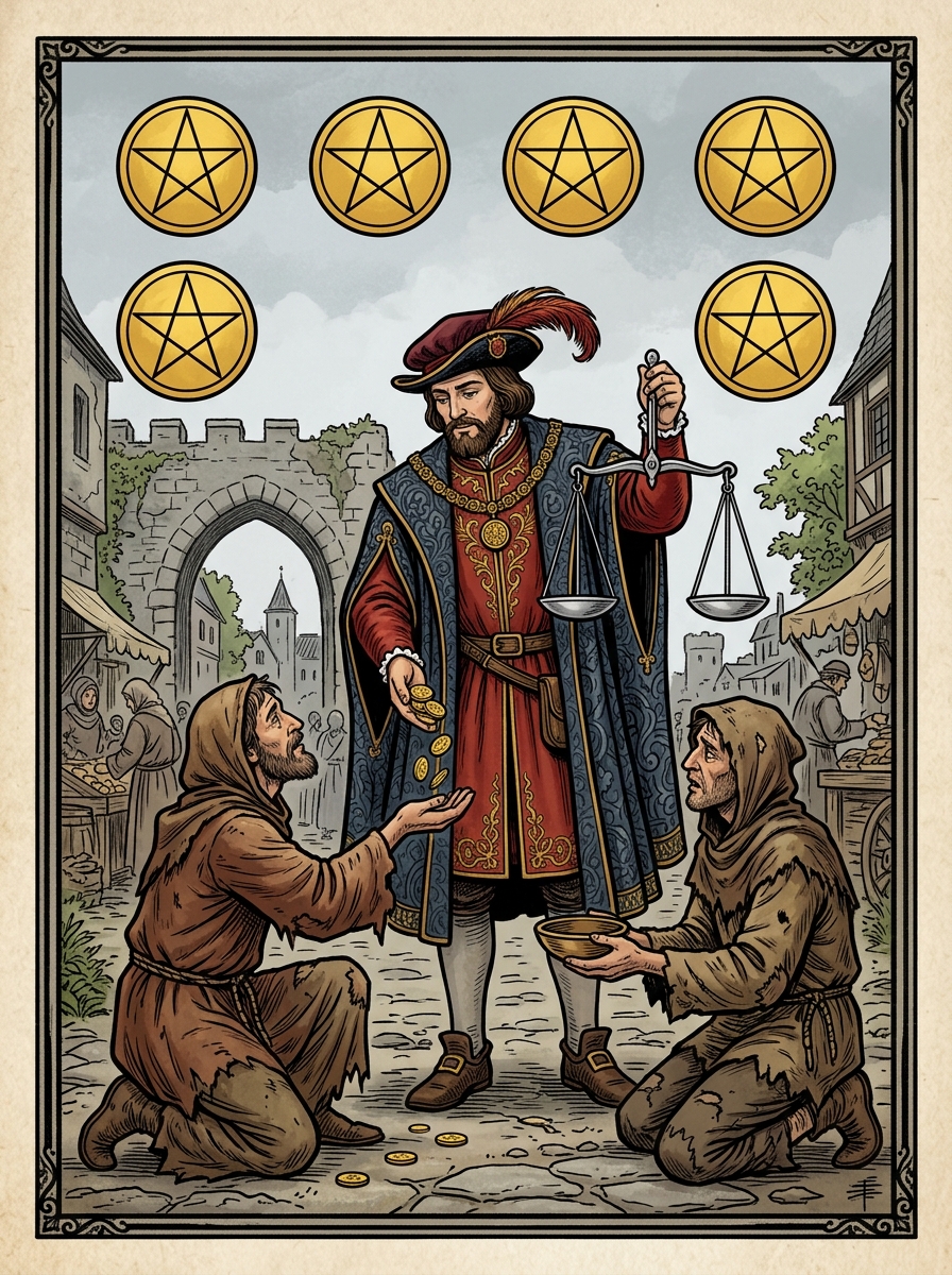 Six of Pentacles Tarot: The Ethics of Giving, Receiving, and Distributive Justice