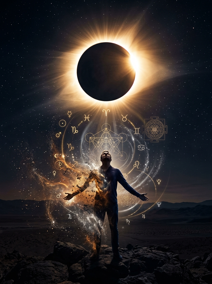 Solar Eclipses: Cosmic Portals of Ego Dissolution and Radical Rebirth