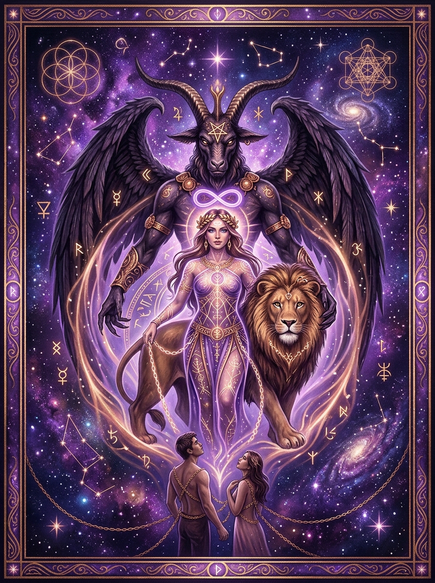 Strength and The Devil Tarot: Mastering the Shadow's Fire