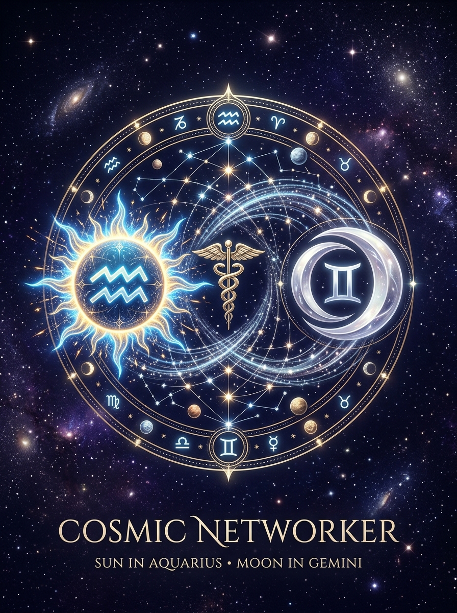 Sun in Aquarius, Moon in Gemini: The Cosmic Networker