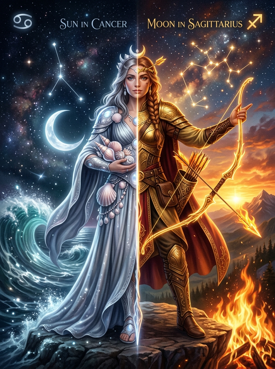 Sun in Cancer, Moon in Sagittarius: The Philosophical Caregiver
