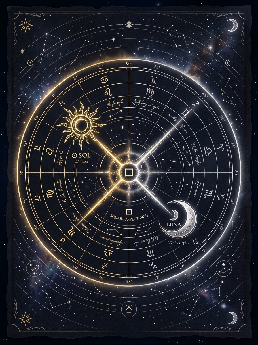 Sun Square Moon: The Inner Weather of a Divided Will