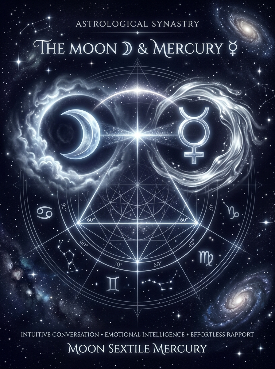 Synastry Moon Sextile Mercury: When Feeling Finds a Voice