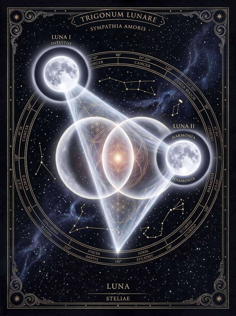 Synastry Moon Trine Moon: The Quiet River of Emotional Compatibility