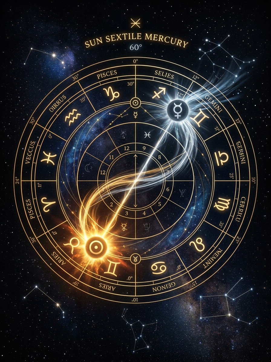 Synastry Sun Sextile Mercury: The Easeful Spark Between Identity and Mind