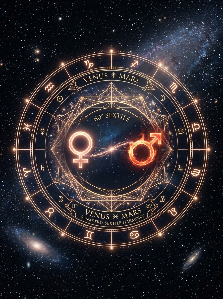 Synastry: Venus Sextile Mars — The Ease of Mutual Spark