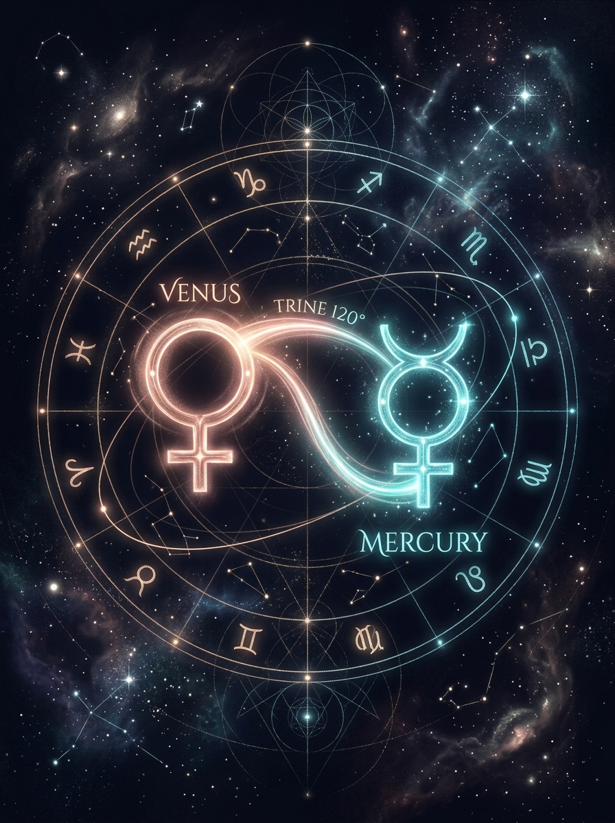 Synastry Venus Trine Mercury: When Affection Finds the Right Words