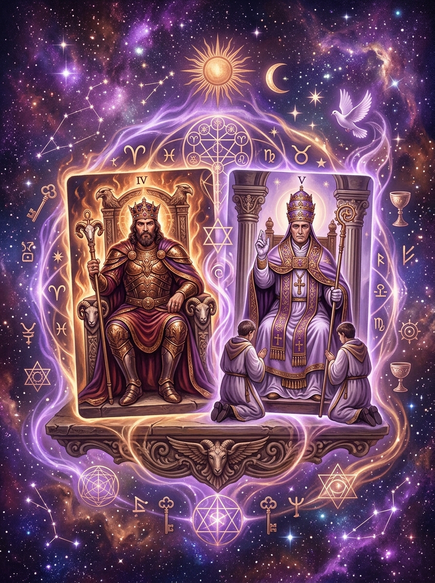 The Emperor and The Hierophant: The Alchemy of Dual Sovereignty in Tarot
