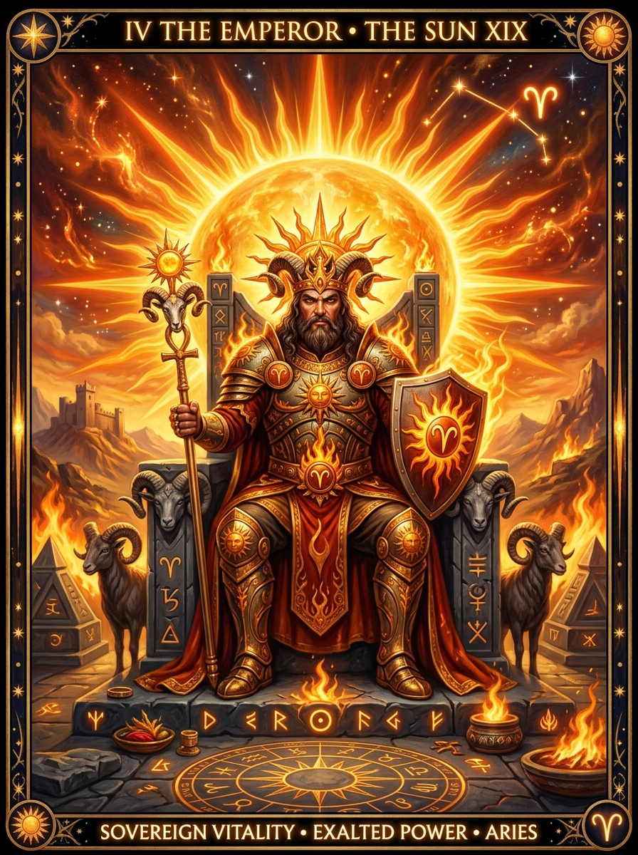 The Emperor and The Sun Tarot Card Meaning