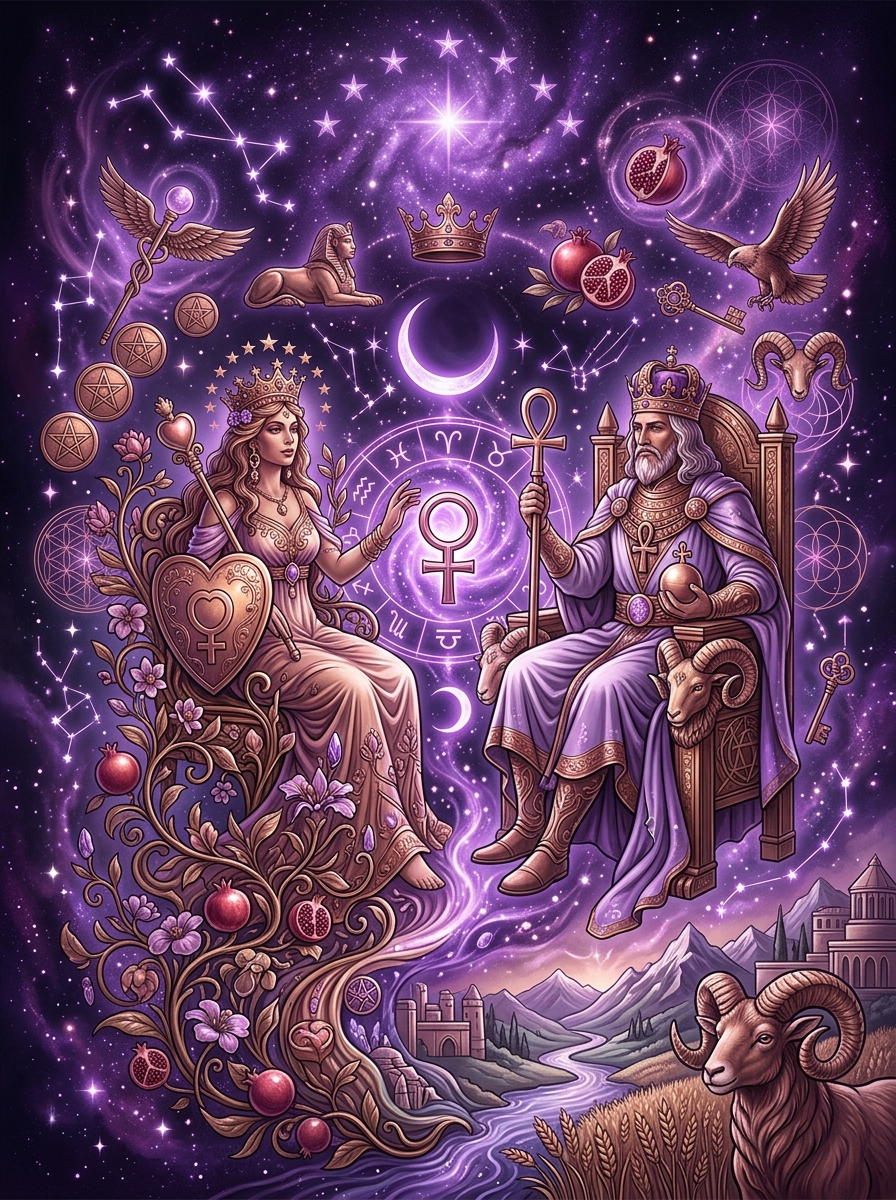 The Empress and The Emperor Tarot Combination: The Sacred Synthesis of Creation and Order
