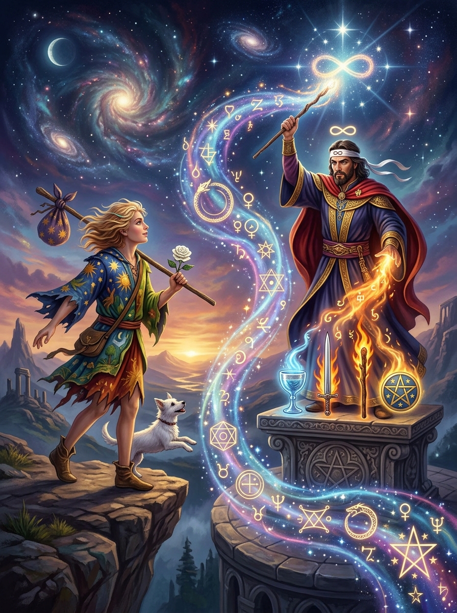 The Fool and The Magician: First Breath, First Spell
