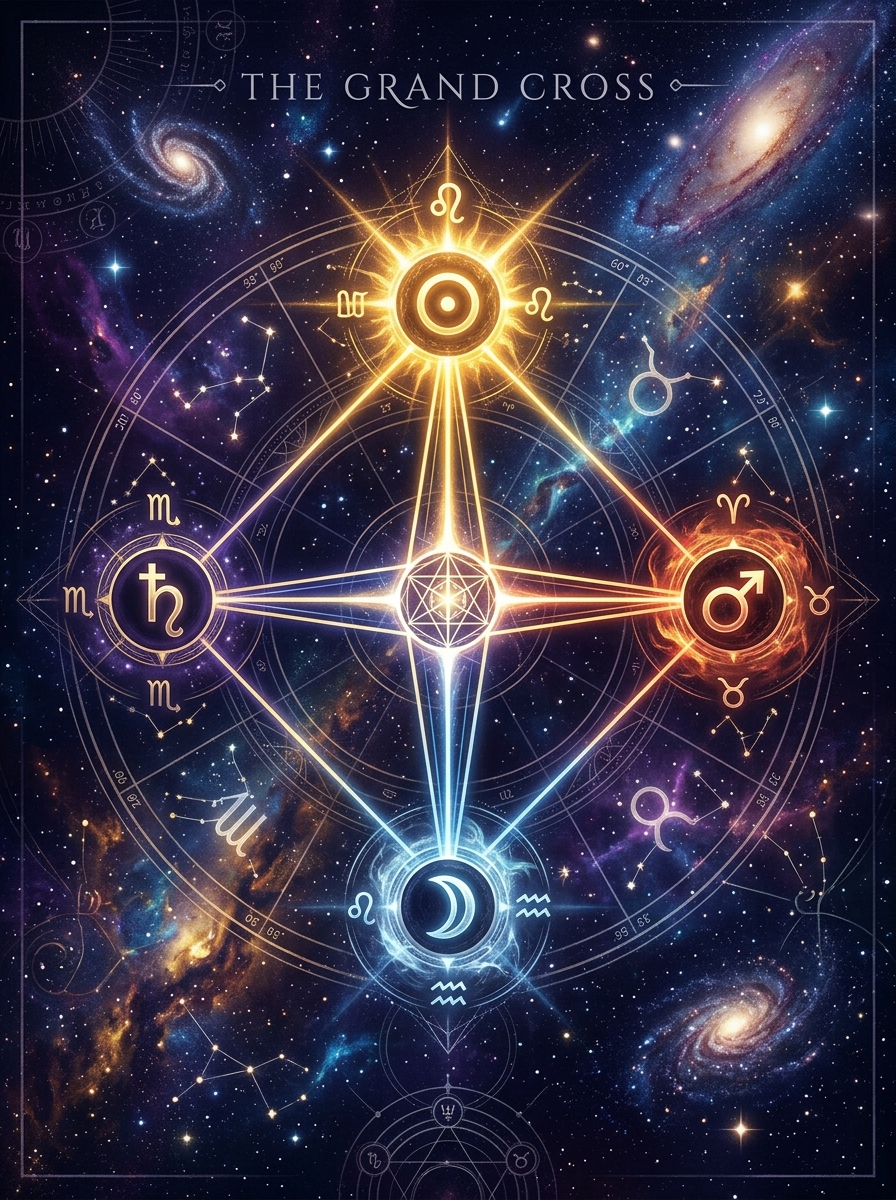 The Grand Cross: Mastering the Sacred Geometry of Astrological Tension