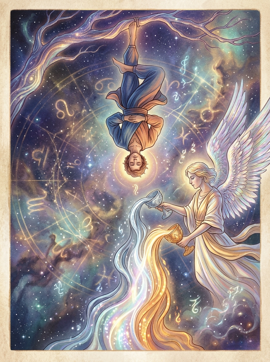 The Hanged Man and Temperance: Surrender, Alchemy, and the Art of Becoming