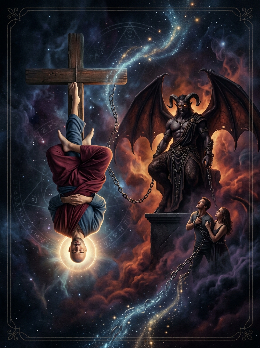 The Hanged Man and The Devil: Suspended Will, Shadow Appetite, and the Price of Awakening