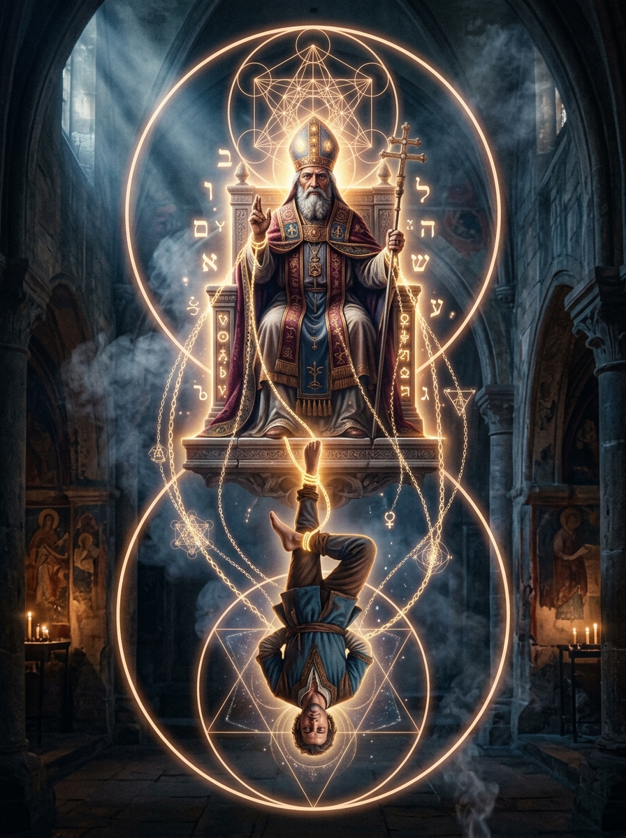 The Hierophant and The Hanged Man Tarot Combination: Sacred Law Under Suspension