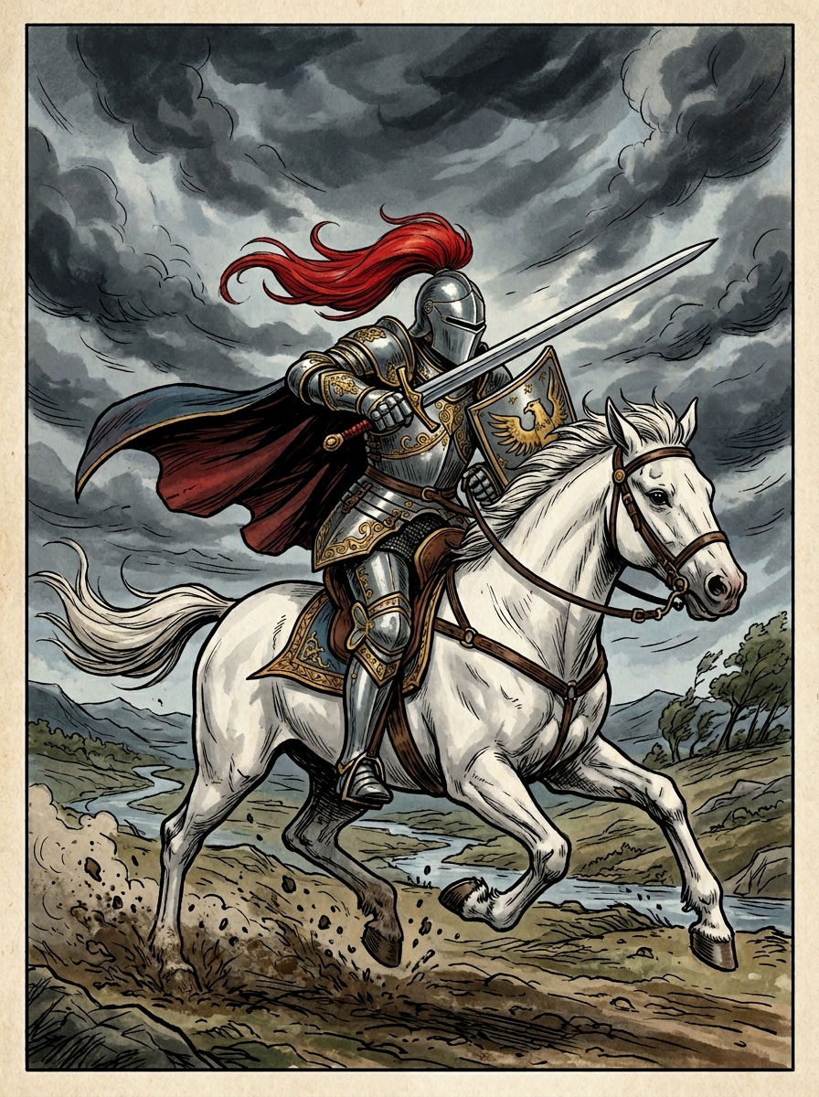 The Knight of Swords Tarot Card: Logic, Action, and the Pursuit of Truth