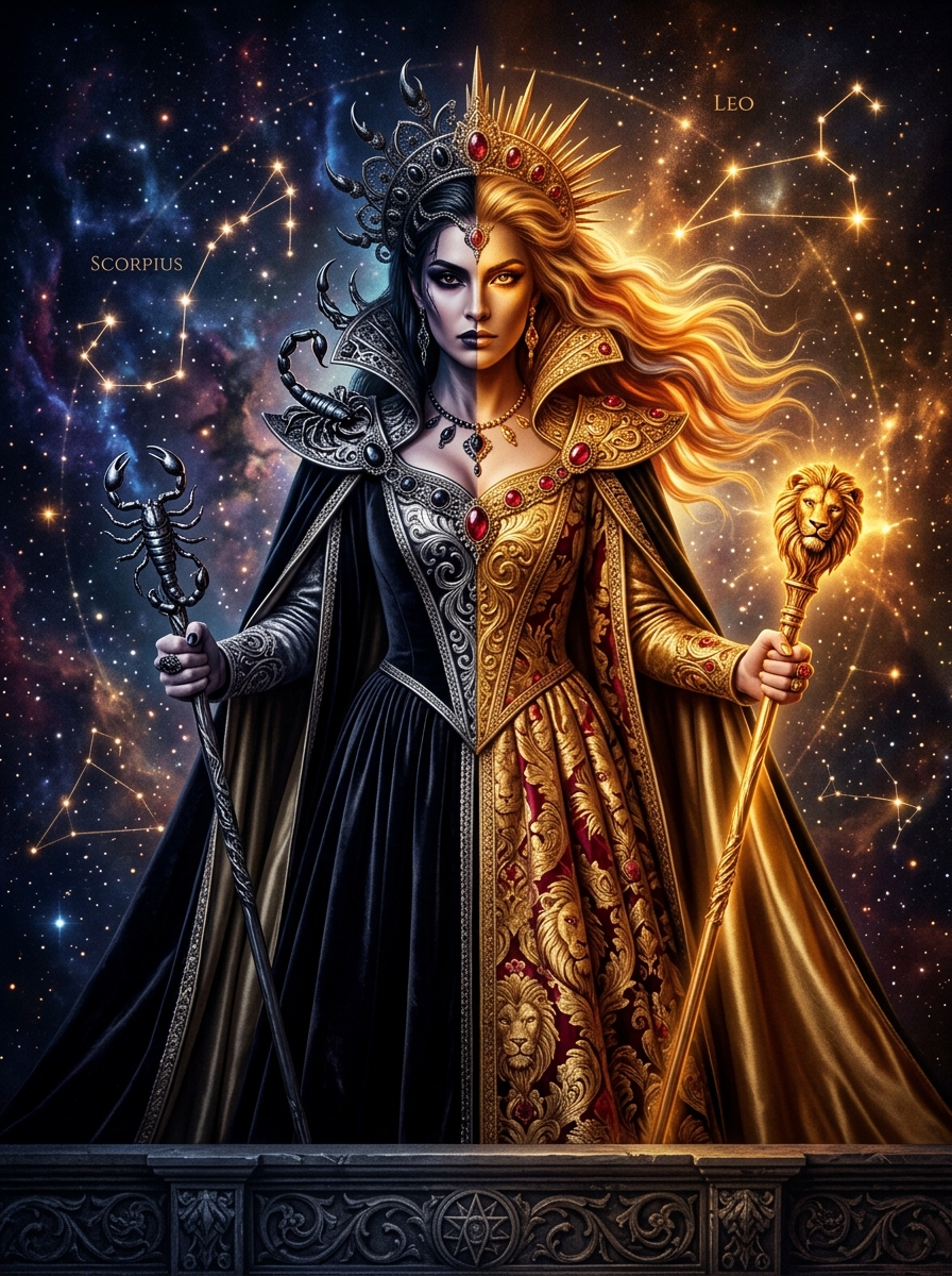 The Silent Sovereign: Scorpio Sun, Leo Moon